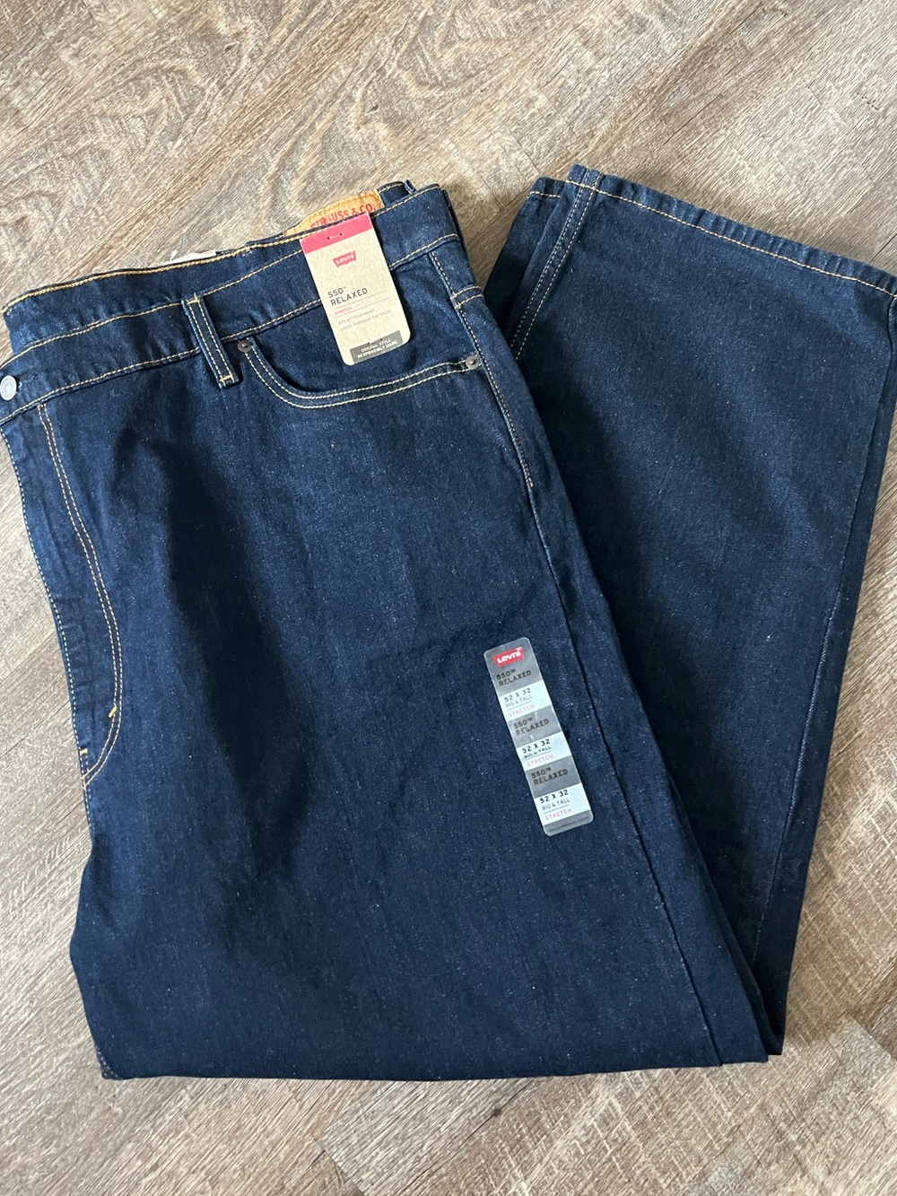 Levi's Big & Tall 550 Relaxed Fit Jeans- Size 52x32